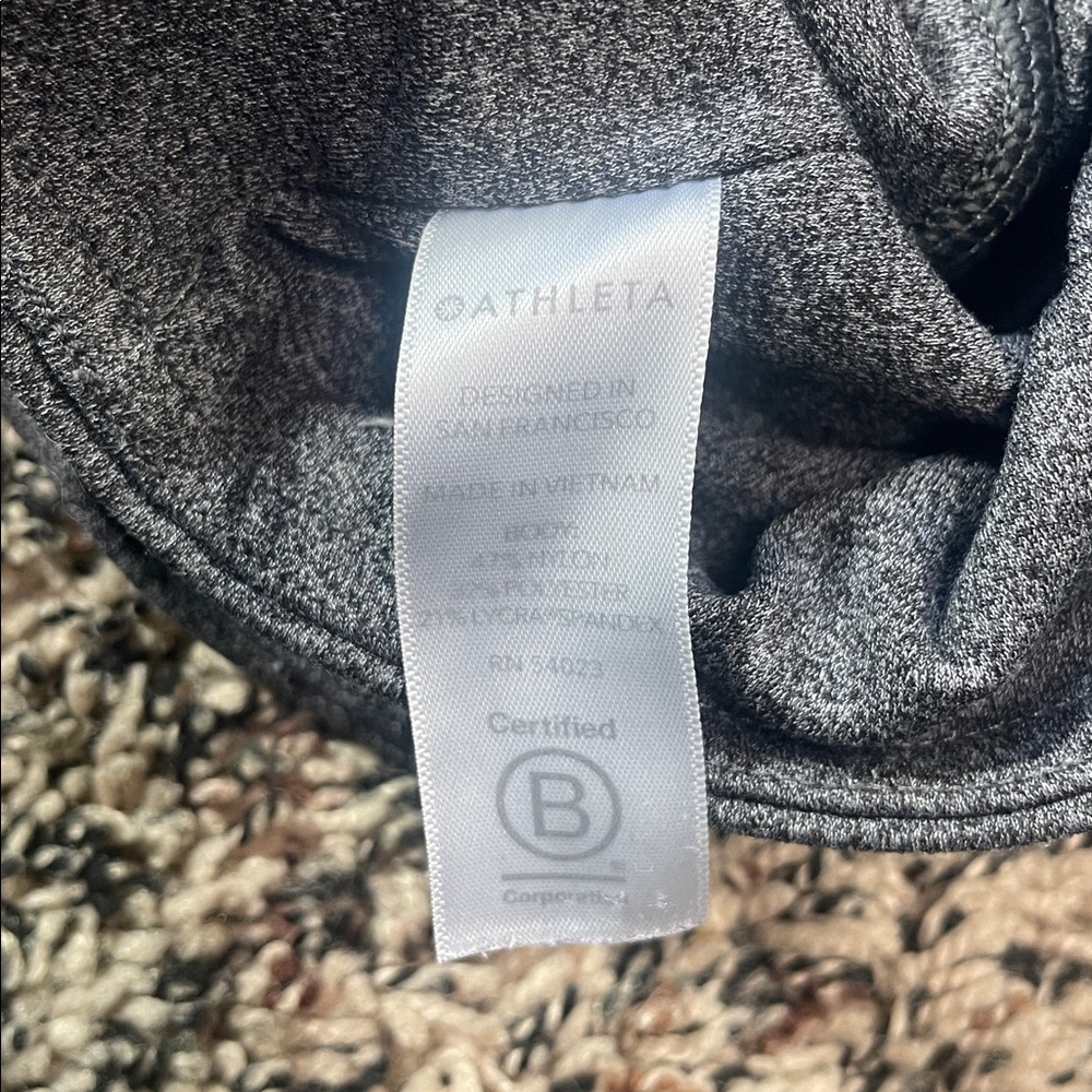 Athleta Stash Pocket Salutation Tights High Rise 7/8ths Dark Gray XS | EUC - Picture 8 of 8